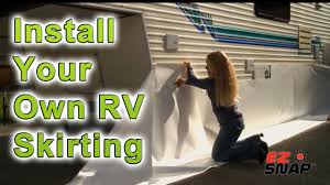 Rv Skirting Fifth Wheel Rv Skirting Review And Winterize With Our No Drill Rv Skirting System Youtube