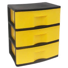 Black And Yellow Storage Bins Walmart Durabilt 3 Drawer Storage Chest Is Great For Storing Tools And Other Garage And Basement Equipment Or Supplies The Fr Storage Drawers 3 Drawer Storage Drawers
