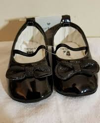 Nwt Carter S Baby Girls Crib Shoes 3 6 Months Black W Sparkling Bow Dress Shoes Carters Cribshoes Crib Shoes Girl Baby Girl Crib Shoes Carters Baby Girl