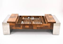 Bowery hill square coffee table in black by bowery hill. Paul Evans Backgammon Games Coffee Table Mutualart