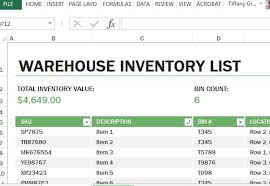 Download warehouse inventory management templates. Warehouse Inventory Excel Template