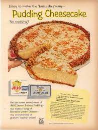 Vintage 1960 Jello Pudding Cheesecake Recipe Ad Jello Cheesecake Pudding Recipe Cheesecake Recipes Retro Recipes