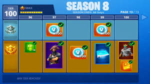 'fortnite' season 5, week 8 challenges leaked online: Season 8 Battle Pass Leaked Fortnite Battle Royale Youtube