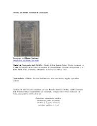 El himno nacional de guatemala es un símbolo patrio. Historia Del Himno Nacional De Guatemala