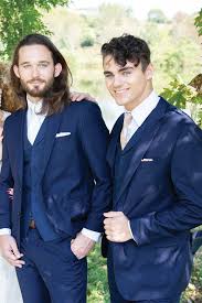 When you rent from a local menswear store, you can plan on visiting the shop at least two or three times in person — once to get measured and find your look, another time to pick up and try on your rental, and a third time to return the clothes after the wedding. Milroy S Tuxedos Navy Wedding Suit Rental