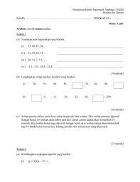 Kuiz Matematik Tingkatan 2 Bab 1 Hingga 3