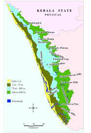The rivers flow faster, owing to the hilly topographic map showing major cities. Physical Map Of Kerala Download Scientific Diagram