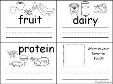 Keep your kids busy doing something fun and creative by printing out free coloring pages. Food Groups Word Book A Printable Book Enchantedlearning Com