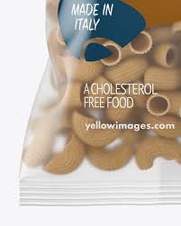 Whole Wheat Pipe Rigate Pasta Matte Bag Mockup In Bag Sack Mockups On Yellow Images Object Mockups