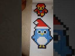 Les traigo una práctica de pixel art, el dibujo lo. Pingouin Pixel Art Gamboahinestrosa