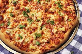 Bbq Chicken Pizza With Bacon Pineapple Good Cheap Eats Recipe Bbq Chicken Bacon Pizza Recipes Chicken Pizza