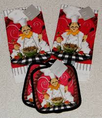 pc fat chef bistro decor kitchen towels