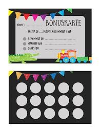 Bonuskarte Kinder 5 Stuck Belohnungskarte Stempelkarte Kinder Bonuskarte Stempelkarte Karten