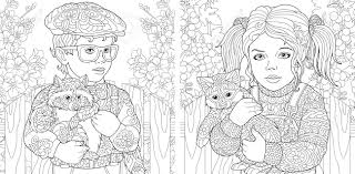 Adults and kids love dream catchers. Coloring Pages Coloring Book For Adults Colouring Pictures With Boy And Girl Embracing Furry Animals Antistress Freehand Sketch Drawing With Doodle And Elements Royalty Free Cliparts Vectors And Stock Illustration Image 109148429