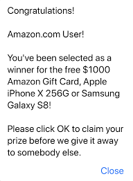 1000 gift card amazon pop up. How To Delete Malware Virus Pop Up On I Apple Community