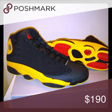 Black And Yellow 13s Mens Jordan 13s Melo Class Of 2002 Edition Jordans Jordans For Men Sneakers