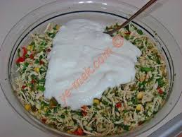 Yedikce Yedirten Nefis Bir Salata Yogurtlu Tavuklu Arpa Sehriye Salatasi Yemek Tarifleri Tarifler Yemek