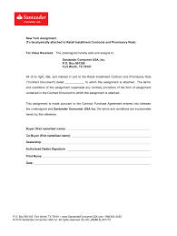 No fee to apply or close. Santander Contract Assignment Form Fill Online Printable Fillable Blank Pdffiller