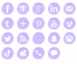 Available in png and svg formats. Free Lilac Watercolour Social Media Icons Geek Fairy Design Studio