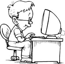 A Student Studying On Computer Coloring Page Coloring Sun Coloring Pages Student Studying Online Coloring