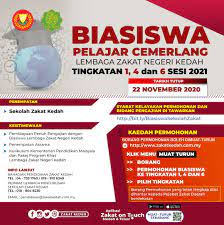 Kedah international zakat conference (keizac 2019), organized by lembaga zakat negeri kedah (lznk) in collaboration with institut penyelidikan & inovasi zakat (uum), pusat kajian fiqh zakat (unishams) and akademi pengajian islam kontemporari (uitm kedah). Lembaga Zakat Negeri Kedah Darul Aman Tawaran Biasiswa Pelajar Cemerlang Lembaga Zakat Negeri Kedah Tingkatan 1 4 6 Sesi 2021 Adalah Dimaklumkan Lembaga Zakat Negeri Kedah Telah Membuka Tawaran Biasiswa