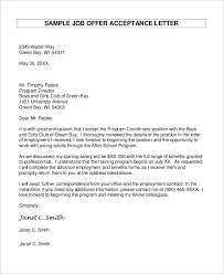 For those replying to an employment opportunity, write with a passion that expresses your. Free 6 Sample Job Acceptance Letter Templates In Ms Word Pdf