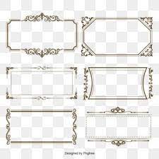 Simple Atmospheric Background Frame Rectangle Clipart Frame Vector Frame Vector Set Png And Vector With Transparent Background For Free Download Frame Border Design Retro Vector Doodle Frames