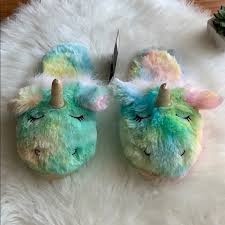 unicorn slippers nwt