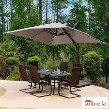 Parasols are an essential during sunny days. Seasons Sentry 10ft 3 05m Square Offset Solar Led Cantilever Umbrella Costco Uk