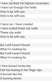 I Still Haven T Found What I M Looking For U2 I Still Haven T Found What I M Looking For Country Roads Take Me Home Take Me Home Slogan