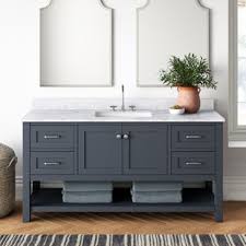 Available in unfinished, natural wood and stained with clear coat finish, along with painted finishes in a wide variety of wood types and door styles to fit your. Solid Wood Bathroom Vanities Joss Main