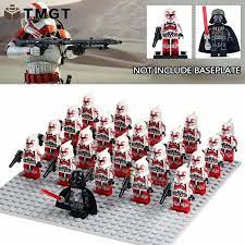 Custom Star Wars 21pcs Darth Vader Clone Trooper Minifigures Blocks Fit Lego Custom Minifigure Lego Brick Sta Lego Star Wars Lego War Star Wars Clone Wars