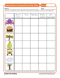Due to his interest in plants and animals, his first classification the more time you spend classifying living things, the easier it becomes, and even in these quick examples, you probably started to see some similarities. Characteristics Of Living And Non Living Things Worksheet Have Fun Teaching
