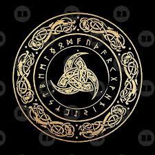 Triple Horn Of Odin Design With Runes By Fantasyskyart Photography Millions Of Unique Desi Viking Symbols And Meanings Ancient Viking Symbols Viking Symbols