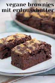 schokolade und erdnussbutter sind eine himmlische kombination und diese veganen brownies m vegane kuchenrezepte kuchen und torten rezepte erdnussbutter kuchen