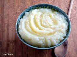 170 calories of boiled potatoes, (1.25 cup) 18 calories of country crock, shedd's spread country crock light (soft), 1 tbsp , (0.50 serving) 15 calories of onions, raw, (0.25 cup, chopped) 15 calories of brown gravy mix, (1 serving) 6 calories of milk, 1%, (0.06 cup) Low Calorie Dairy Free Mashed Potatoes Lenten Chef