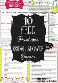 10 Free Printable Bridal Shower Games Bridal Shower Printables Bridal Shower Bingo Free Bridal Shower Games