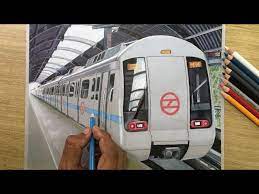 Delhi Metro Drawing In 1-Point - Youtube
