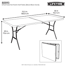 Hdpe & steel table top color: Lifetime 6 Ft Fold In Half Table White Shopee Philippines