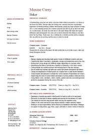 Baker Resume Bakery Bread Job Description Templates Sample Example Key Skills