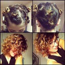 This method allows natural curls and waves to form with hair products overnight. Easy Overnight Hair Curling For Short Hair Natural Curls I Gave My Straight Hair This Ama Frisuren Haare Uber Nacht Locken Kurze Haare Locken Uber Nacht