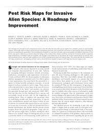 And the regulations of many countries establish that companies have a pest control provider. Pdf Pest Risk Maps For Invasive Alien Species A Roadmap For Improvement