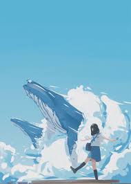 Sky Whales Poster Print By Maliki Ramdhani Displate In 2021 Aesthetic Art Anime Scenery Wallpaper Anime Scenery