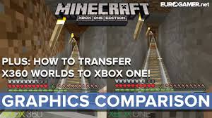 These saves can be used on xbox one if uploaded to cloud saves via the xbox 360. Video Minecraft Ps4 Xbox One Compared With Ps3 Xbox 360 Eurogamer Net