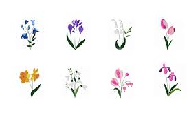 Sixx mein perfektes hochzeitskleid atlanta. Stickdateien 16 Tlg Set Stickmuster Fruhlingsblumen