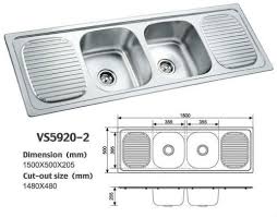 Wonderful Double Bowl Stainless Steel Sink With Drainboard Vs5920 2 Stainless Steel Topmount Double Bo Kitchen Sink Sizes Double Bowl Kitchen Sink Kitchen Sink