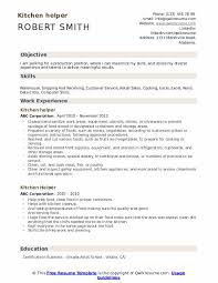 Customize the look of your cv to the type of company you are applying to. Kitchen Helper Resume Samples Qwikresume