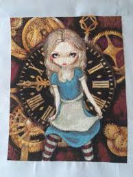 alice in clockwork by heaven and earth designs started may 2015 finished august 2015 cross stitch earth design stitch projects