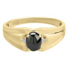 The ring is absolutely beautiful! Mens Ring With Oval Cut Black Star Sapphire Stone And Diamonds In Yellow Gold Gemologica A Fine Online Jewelry Store