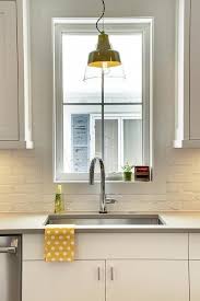 White Painted Brick Kitchen Backsplash Transitional Kitchen Brick Kitchen White Brick Backsplash White Brick Tiles